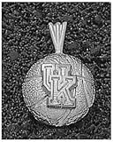 Logo Art Kentucky Wildcats Sterling Silver Basketball Pendant