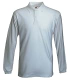 Fruit of the Loom Long Sleeve Premium Polo Shirt Ash M