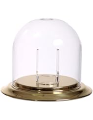 Large Glass Pocket Watch Display Dome with Gold Plated Base