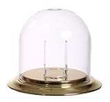 Large Glass Pocket Watch Display Dome with Gold Plated Base