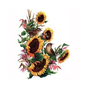 Sparrows & Sunflowers Womens T-Shirt Dress