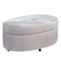 Oval Storage Ottoman