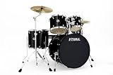 Produkt-Bild: Tama S52KH5-BK Swingstar Schlagzeuggarnitur mit 55,9 cm (22 Zoll) Bassdrum inkl. Meinl HCS-1318 Beckenset, schwarz
