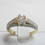 14K Two-Tone Gold Diamond Engagement Ring`