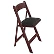 Mahogany Finish Poker Chair with Black Nylon Upholstery