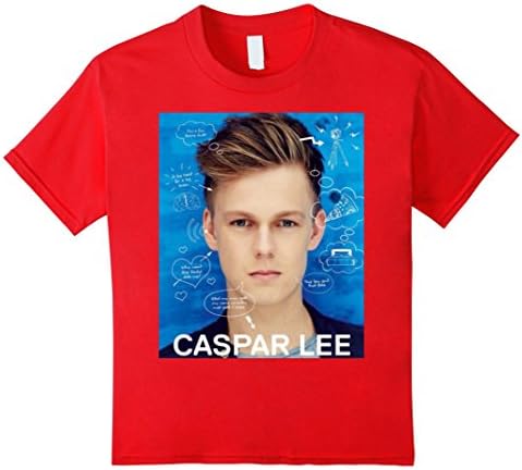 Kids Caspar Lee Book Cover Tee 12 Red