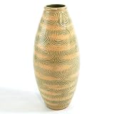 Handmade Spring Fresh Ceramic Flower Bud Vase With Green And Cream Swirl Design