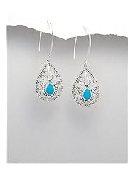 Semi-GemStones Earrings In 92.5 Sterling Silver