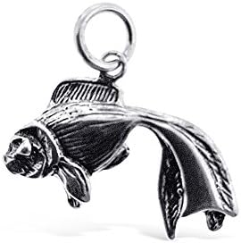 It's Sterling Silver Authentic 925 Sterling Silver Betta Fish Charm High Polish Finish