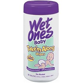 Wet Ones Baby Take'm Along Wipes, Canister, 35 Count