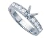 0.45 cts Round Diamonds Engagement Ring - 14kt White Gold FREE GIFT BAG!