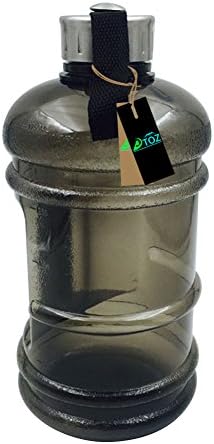Ezflora Resin Bottle 2.2 Liter for Outdoor Sport Leisure fitness BPA Free Half Gallon Water Bottle Drinking Container, Black