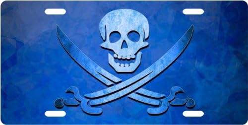 Jolly Roger Custom License Plate Novelty Tag from Redeye Laserworks