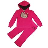 Hello Kitty Girls Sizes 4-6X Fleece Active Set with Sequin Hello Kitty Applique
