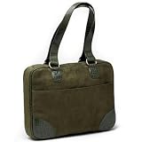 Mango Tango Slimline Faux Suede Laptop Carrying Case- Olive(17)