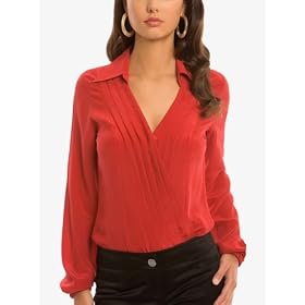 \#9 GUESS by Marciano Saria Silk Wrap Bodysuit