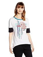 Marc Cain Camiseta Manga Corta (Blanco / Azul)