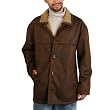 BGSD Men's Distressed Faux Shearling Car Coat
