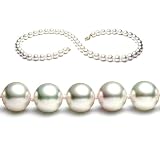 AugustinaJewelry AAA Quality 18 Inch Round 7.5-8.0mm White Akoya SaltWater Cultured Pearl Necklace