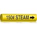 Brady 5614-O High Performance - Wrap Around Pipe Marker, Legend "150# Steam"