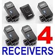 Wireless Trigger with 4 Receivers for FlashGun 4-Channel for Olympus, Nikon, Canon, Pentax
