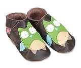Hootie Chocolate , cute soft leather baby shoes, Small 0-6 Months [並行輸入品]