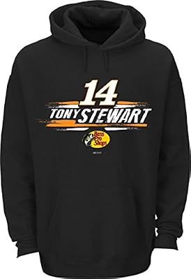 Tony Stewart NASCAR #14 Bass Pro Shops Swoosh Hoodie Sweatshirt-Black