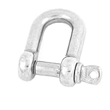 uxcell シャックル　ディーシャックル　304ステンレス鋼製シルバートン　Dデザイン　調整ねじ　便利　軽量
