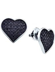 0.24CTW DIAMOND HEART EARRINGS