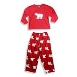 Black Line Famous Brand - Boys Long Sleeve Fleece Pajamas, Red