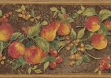 Brown Fruit Wallpaper Border