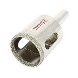 uxcell ガラスホールソー　穴あけ　55mm 25mm直径　コーティングチップガラス　タイル シルバートーン