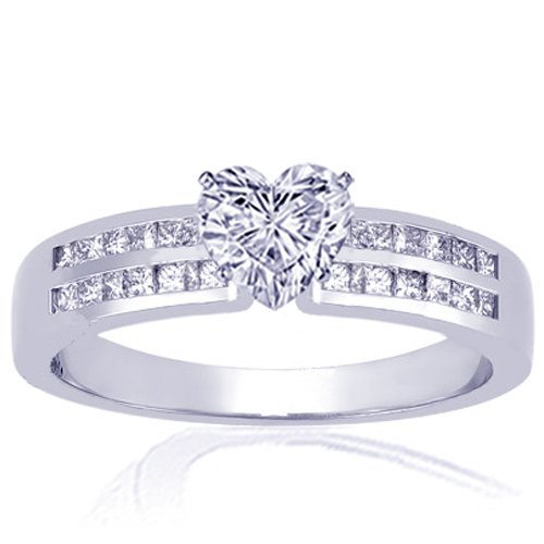 1.30 Ct Heart Shaped Diamond Engagement Ring 
