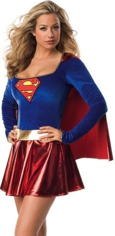  Sexy Halloween Costumes Supergirl Outfit Costume Womens Large (Size U.S. 1416)