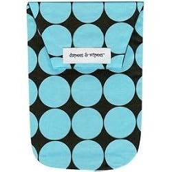 Diapees and Wipees Accessory Bag - Blue Disco Dot