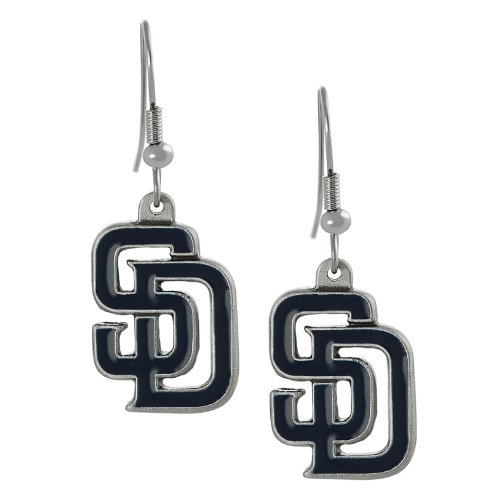 Silvertone San Diego Padres Dangle Earrings