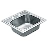 Moen G2245622 2200 Series 22 Gauge Single Bowl Drop In Sink, Stainless Steel