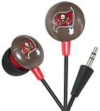 iHip NFF10200TBB NFL Tampa Bay Buccaneers Mini Ear Buds, Red/Black