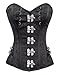 Charmian Women's Steampunk Gothic Brocade Spiral Steel Boned Corset with Buckles