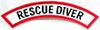 Rescue Diver Chevron Patch Embroidered Iron On EMT Scuba Diving Emblem Souvenir