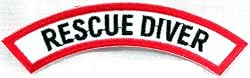 Rescue Diver Chevron Patch Embroidered Iron On EMT Scuba Diving Emblem Souvenir