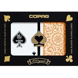Copag 1546 Poker Size Standard Index Playing Cards (Orange Brown)