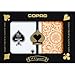 Copag 1546 Design 100% Plastic Playing Cards, Poker Size Regular Index Orange/Brown Double Deck Set