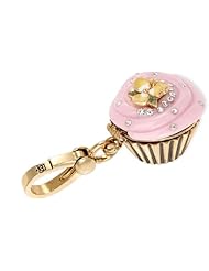 Juicy Couture - Pink Cupcake with Yellow Pansie Top - Gold Plated Charm