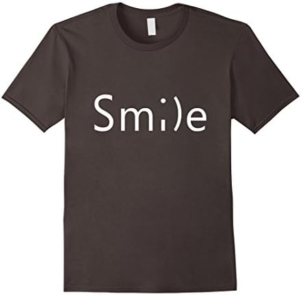 Men's Smiley Face Cute, Positive, Happy Smile Face Unisex T-shirt 2XL Asphalt