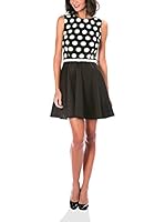 La belle parisienne Vestido Nadia (Negro / Blanco)