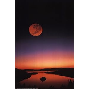 Lake Tahoe At Night Art Poster PRINT Unknown 24x36