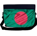 Bangledash Flag NEOPRENE Laptop Sleeve Bag Messenger Bag - Laptop Bag -Notebook Bag - for Macbook Pro, Aspire, Samsung, Acer, ASUS, Dell, HP, Lenovo, Sony, Toshiba Unisex - Ideal Gift for all occassions!