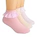 LOSORN ZPY Toddler Baby Girls Lace Socks Pack of 3 Cotton Bobby Socks