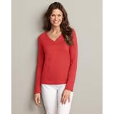 41VWwVjs wL. SL160  Eddie Bauer Pima Cotton Jersey Long Sleeve V Neck T Shirt